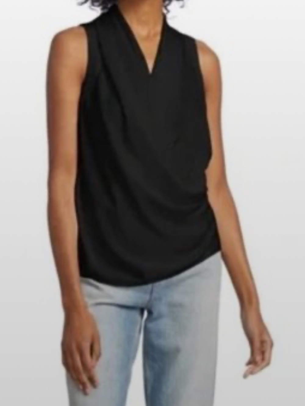 Ramy Brook Connie Black V-Neck Tank